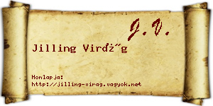 Jilling Virág névjegykártya