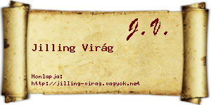 Jilling Virág névjegykártya